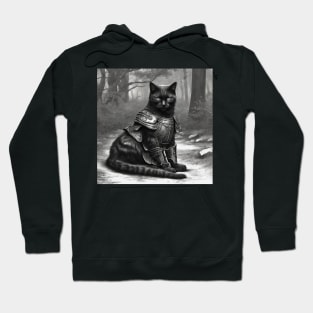 BLACK CAT IN ARMOR Hoodie